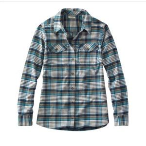 New L.L. Bean Women’s Whisper Lodge Flannel Shirt Sz Med